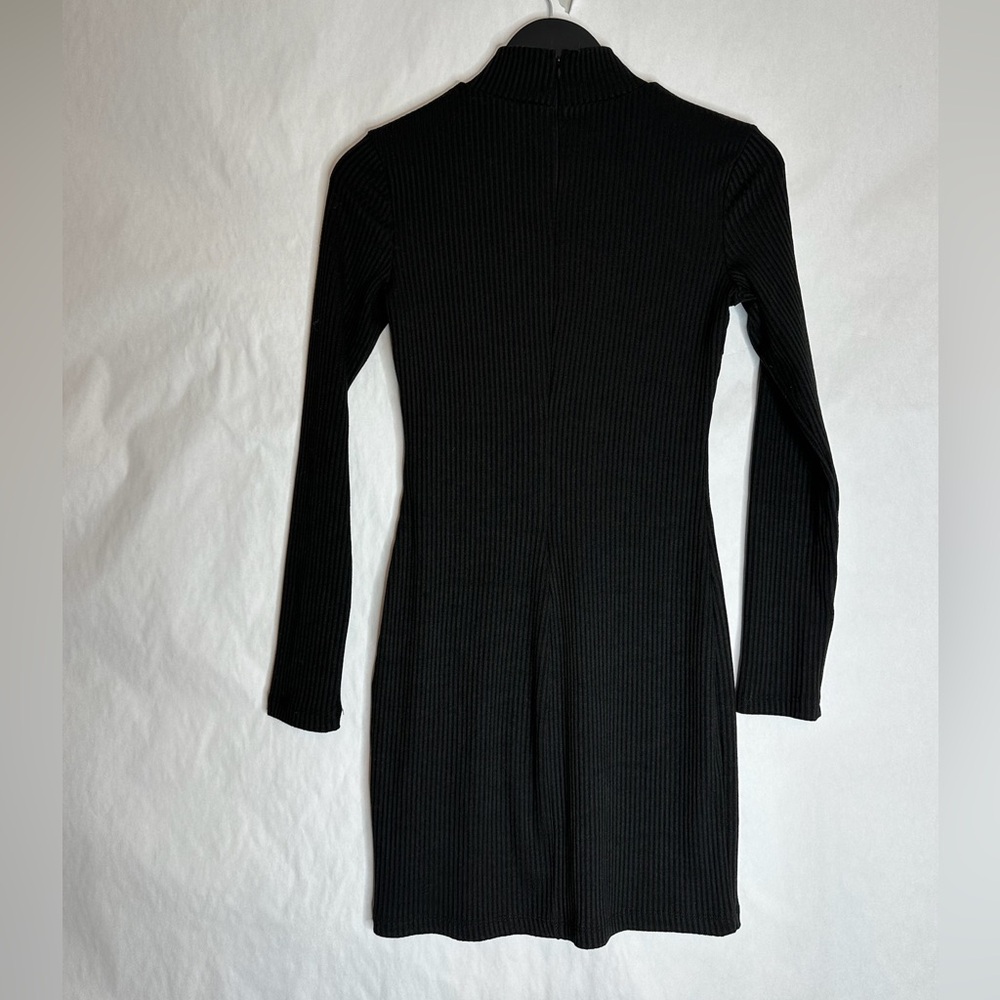 Princess Polly Kehlanae Ribbed Mini Dress in Black Mock Neck Size US 2 - Picture 10 of 15